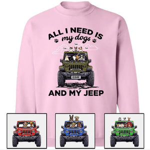 JP Girl Personalized Shirt All I Need Is My Dogs and My JP CTM00 Custom - Printyourwear