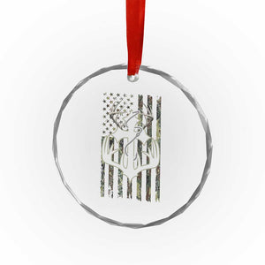 Faith Fishing Hunting Camo US Flag Cross With Hook Christian Crystal Glass Ornament TS11 Print Your Wear
