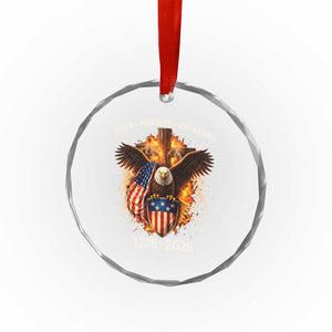 Faith Freedom 250 Years Crystal Glass Ornament Christian USA Independence 1776 2026 Bald Eagle TS11 Print Your Wear