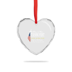Faith Fueled Turning Point Heart Crystal Glass Ornament Christian Patriot Cross and American Flag TS02 Print Your Wear