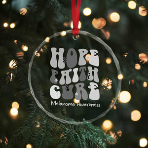 Faith Hope Cure Melanoma Awareness Crystal Glass Ornament Skin Cancer Fighter TS12 Print Your Wear