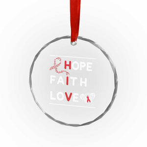 Faith Hope Love HIV AIDS Awareness Crystal Glass Ornament Hope Strength Empowerment Gift TS12 Print Your Wear