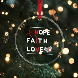 Faith Hope Love HIV AIDS Awareness Crystal Glass Ornament Hope Strength Empowerment Gift TS12 Print Your Wear