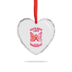 Faith Hope Love HIV Butterfly Heart Crystal Glass Ornament Awareness Month Gift TS12 Print Your Wear