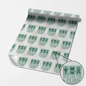 Faith Love And Cure Liver Cancer Awareness Wrapping Paper Roll Hope Survivor Support