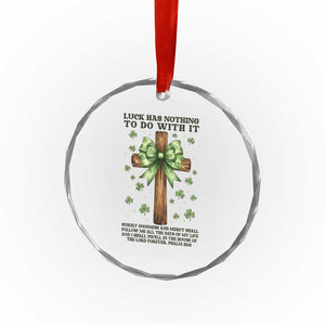 Faith Over Luck St Patrick's Day Crystal Glass Ornament Christian Jesus Bible Verse Psalm 23 TS14 Print Your Wear