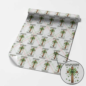 Faith Over Luck St Patrick's Day Wrapping Paper Roll Christian Jesus Bible Verse Psalm 23 TS14 Christmas Plaid Print Your Wear