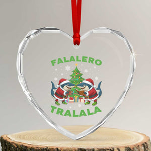 Falalero Tralala Heart Crystal Glass Ornament Funny Italian Brainrot Meme Christmas Gift TS12 Transparent Glass 3'' Heart Print Your Wear