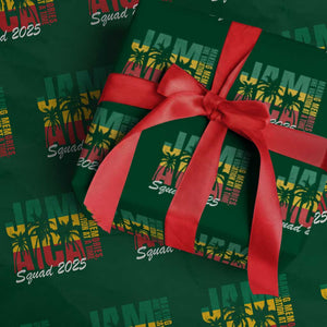 Family Vacation Jamaica 2025 Wrapping Paper Roll Matching Girls Trip Jamaica Squad TS10 Green Print Your Wear