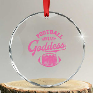 Fantasy Football Goddess Crystal Glass Ornament Sports Party Gifts TS10 Transparent Glass 3'' Circle Print Your Wear