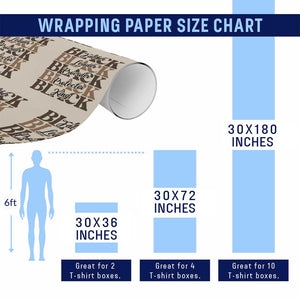 Father Leader Provider Protector King Wrapping Paper Roll Proud Black Dad Gift