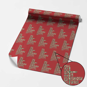 Fatherhood Is Kingdom Work Wrapping Paper Roll Camo Christian Fathers Day Gift