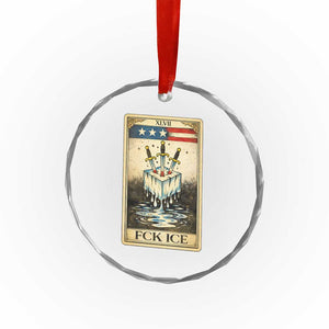 Fck Ice Crystal Glass Ornament Retro Tarot Card FDT Protest Satirical Graphic TS10 Print Your Wear
