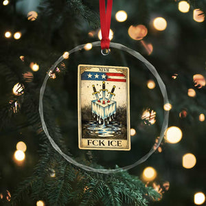 Fck Ice Crystal Glass Ornament Retro Tarot Card FDT Protest Satirical Graphic TS10 Print Your Wear