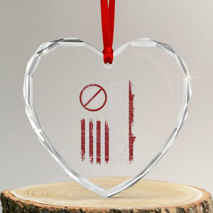 Fck Ice Heart Crystal Glass Ornament Retro US Flag Subtle FDT Protest TS10 Transparent Glass 3'' Heart Print Your Wear
