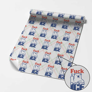 Fck Ice Wrapping Paper Roll Get The Fck Out Of Minneapolis Polar Bear TS10 Christmas Plaid Print Your Wear