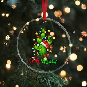 Feliz Navidad Cactus Crystal Glass Ornament Funny Spanish Christmas Gift TS12 Print Your Wear