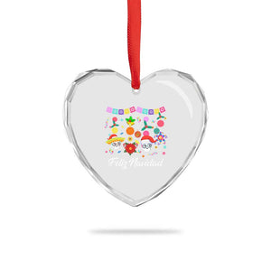 Feliz Navidad Heart Crystal Glass Ornament Funny Christmas In Mexico Sugar Skull Pinata Star TS11 Print Your Wear