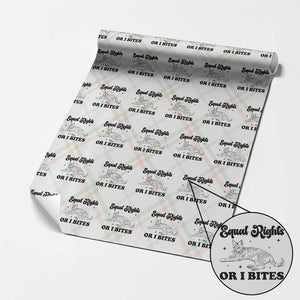 Feminist Cat Wrapping Paper Roll Equal Rights or I Bites Human Rights TS10 Christmas Plaid Print Your Wear