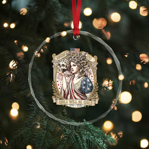 Feminist Medusa Girls Will Be Girls Crystal Glass Ornament USA 250 Anniversary Gift TS12 Print Your Wear