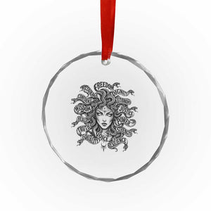 Feminist Medusa Power Snake Wisdom Equality Goth Crystal Glass Ornament