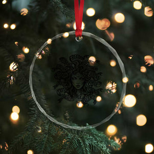 Feminist Medusa Power Snake Wisdom Equality Goth Crystal Glass Ornament