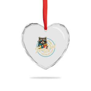 Feral Dad Club Heart Crystal Glass Ornament Funny Raccoon Dad Birthday Fathers Day Gift TS10 Print Your Wear