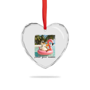 Feral Girl Summer Heart Crystal Glass Ornament Silly Goose Summer Beach Meme TS14 Print Your Wear