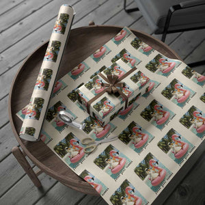 Feral Girl Summer Wrapping Paper Roll Silly Goose Summer Beach Meme TS14 Beige Print Your Wear