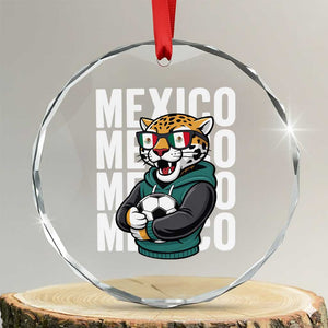 Fierce Mexico Jaguar Soccer Pride Fan Gift Crystal Glass Ornament TS12 Transparent Glass 3'' Circle Print Your Wear