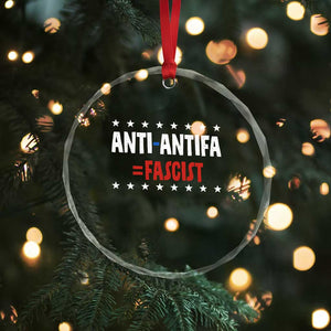 Fight Fascism Protest Anti Fascism Crystal Glass Ornament Vintage Stars And Stripes TS11 Print Your Wear