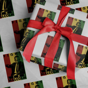 Fight Like Malcolm X Wrapping Paper Roll African American Pride Gift TS12 White Print Your Wear