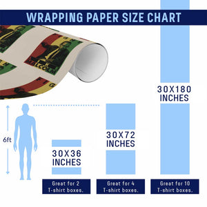 Fight Like Malcolm X Wrapping Paper Roll African American Pride Gift TS12 Print Your Wear