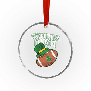 Fighting Irish Crystal Glass Ornament Football Shamrock St Patricks Spirit Classic Vintage TS02 Print Your Wear
