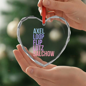 Figure Skating Lovers Heart Crystal Glass Ornament Funny Axel Loop Flip Lutz Salchow TS11 Print Your Wear