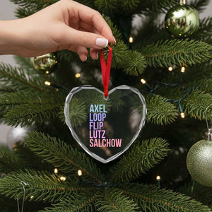 Figure Skating Lovers Heart Crystal Glass Ornament Funny Axel Loop Flip Lutz Salchow TS11 Print Your Wear