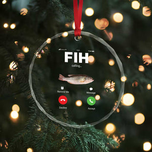 Fih Calling Remind me Message Decline Accept Crystal Glass Ornament Phone Call Fish TS10 Print Your Wear