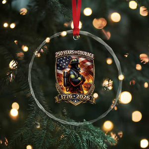 Firefighter USA 250th Anniversary Gift Crystal Glass Ornament 250 Years Of Courage TS12 Print Your Wear