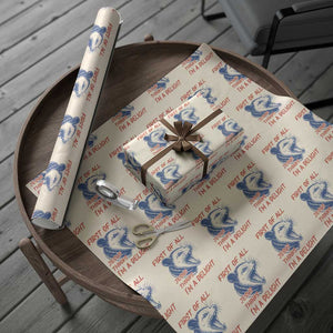 First of All Jesus Thinks I'm A Delight Wrapping Paper Roll Funny Opossum Christian TS14 Beige Print Your Wear