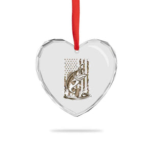 Fishing Camo Heart Crystal Glass Ornament Bass Fish American Flag Boy Men Fisherman Gift TS10 Print Your Wear