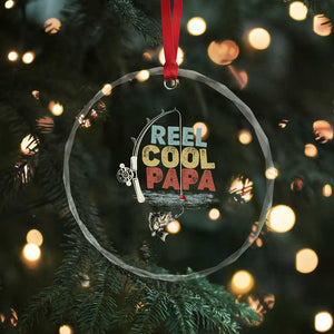 Fishing Dad Crystal Glass Ornament Reel Cool Papa Retro Vintage TS02 Print Your Wear