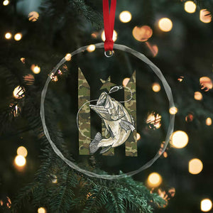 Fishing Puerto Rico Flag Crystal Glass Ornament Bass Fish Fisherman Camo Camouflage US Flag TS10 Print Your Wear