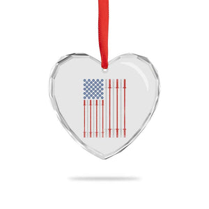 Fitness Gym Barbell Powerlifting Patriotic American Flag Heart Crystal Glass Ornament TS11 Print Your Wear