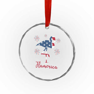 Flamingo 4Th Of July Patriotic USA Independence Flamerica Crystal Glass Ornament TS14 Print Your Wear
