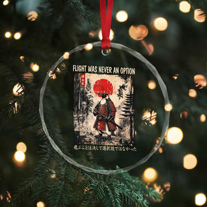 Flight was Never an Option Samurai Penguin Japanese Crystal Glass Ornament Vintage Graphic Ukiyo-e Art Funny TS14 Print Your Wear