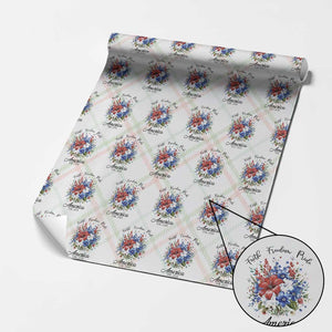 Floral 250th Anniversary Wrapping Paper Roll Faith Freedom Pride 4th of July 1776 2026 TS11 Christmas Plaid Print Your Wear