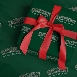 Floral Emergency Department Wrapping Paper Roll ER Nurse Gift TS10 Green Print Your Wear