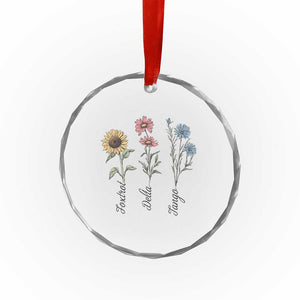 Floral FDT Foxtrot Delta Tango Crystal Glass Ornament Funny Offensive Retro TS02 Print Your Wear