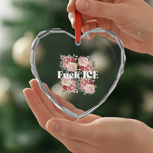 Floral Protest Against Ice Heart Crystal Glass Ornament Justice and Freedom Political Resistance TS02 Print Your Wear