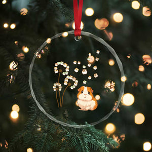 Flower Guinea Pig Dandelion Crystal Glass Ornament Funny Cavy Lover Gift TS12 Print Your Wear